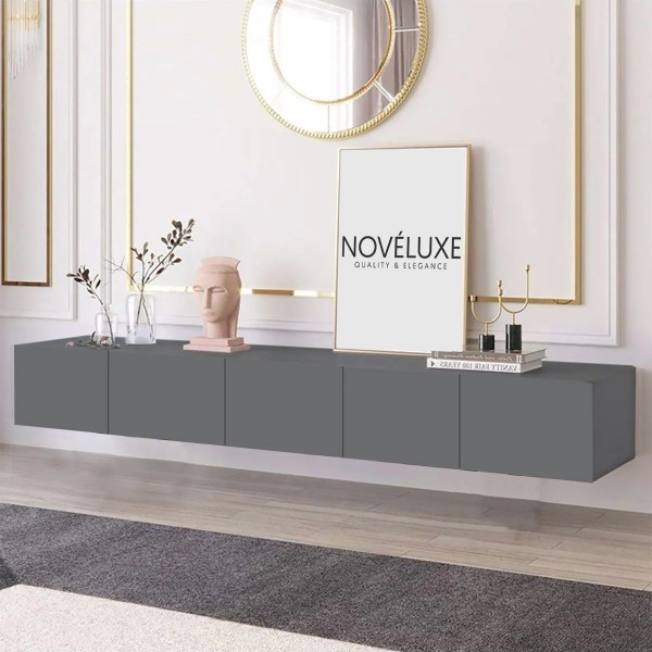 Pure Anthracite 200 CM Antrasit TV Ünitesi, MDF