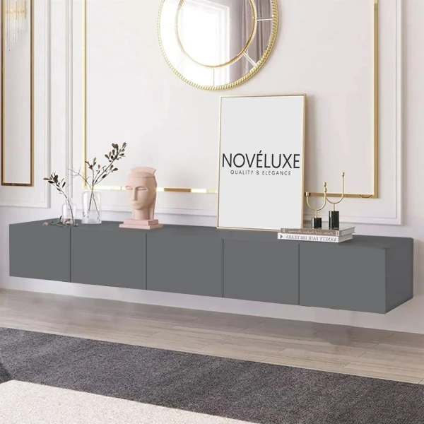 Pure Anthracite 200 CM Antrasit TV Ünitesi, MDF