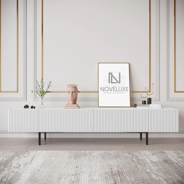 White Line Beyaz TV Ünitesi 200 CM, MDF