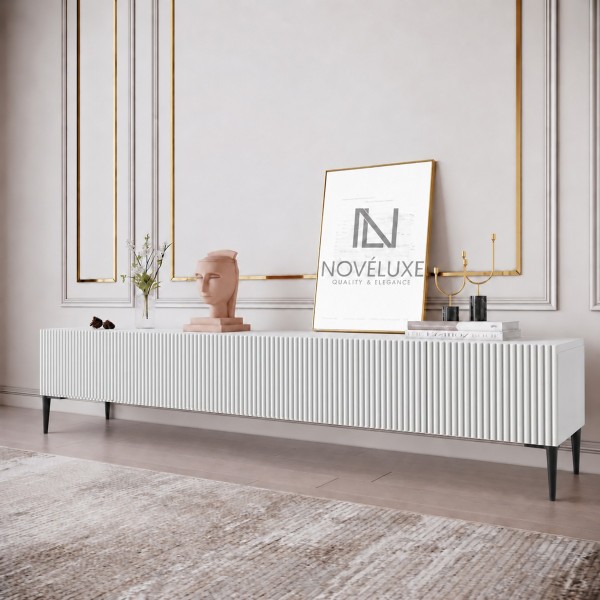 White Line Beyaz TV Ünitesi 200 CM, MDF