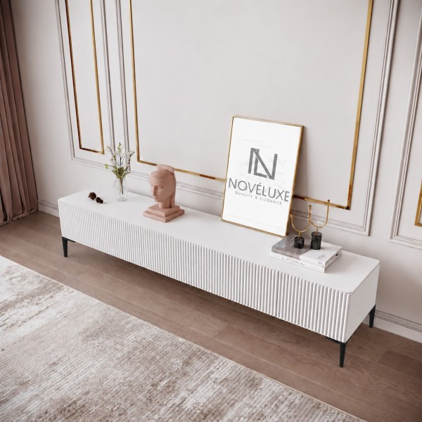 White Line Beyaz TV Ünitesi 200 CM, MDF