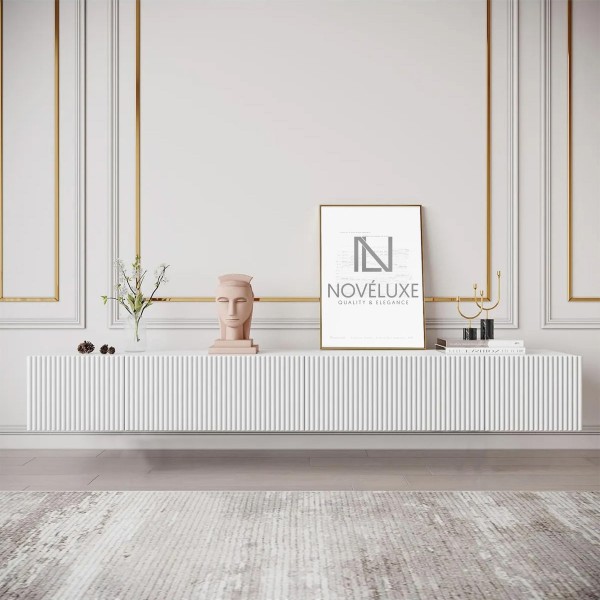 White Line Beyaz TV Ünitesi 200 CM, MDF