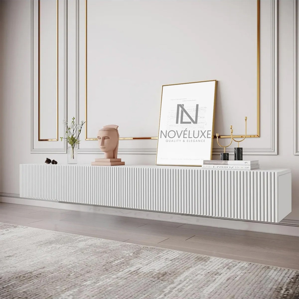 White Line Beyaz TV Ünitesi 200 CM, MDF