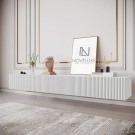 White Line Beyaz TV Ünitesi 200 CM, MDF