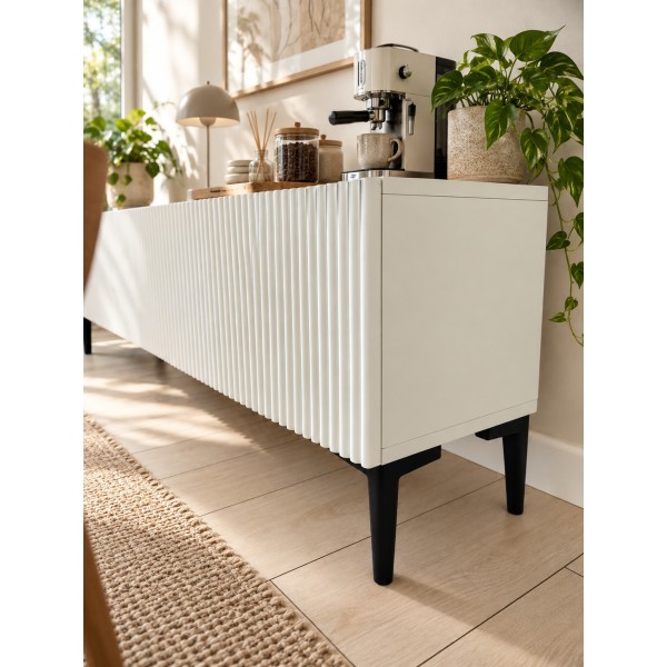 White Line Beyaz TV Ünitesi 200 CM, MDF