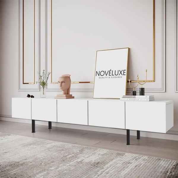 Pure White Beyaz TV Ünitesi 200 CM, MDF