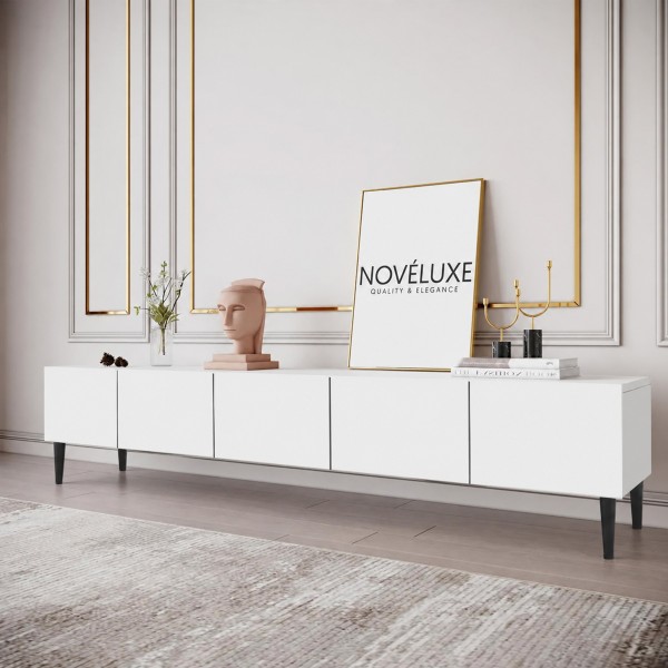 Pure White Beyaz TV Ünitesi 200 CM, MDF