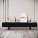 Pure Black 200 CM Siyah TV Ünitesi, MDF