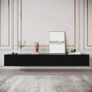 Pure Black 200 CM Siyah TV Ünitesi, MDF