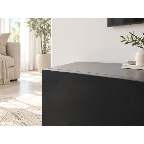 Pure Black 200 CM Siyah TV Ünitesi, MDF