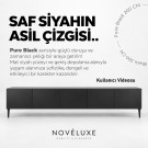Pure Black 200 CM Siyah TV Ünitesi, MDF