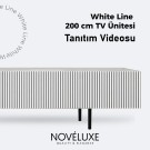 White Line Beyaz TV Ünitesi 200 CM, MDF